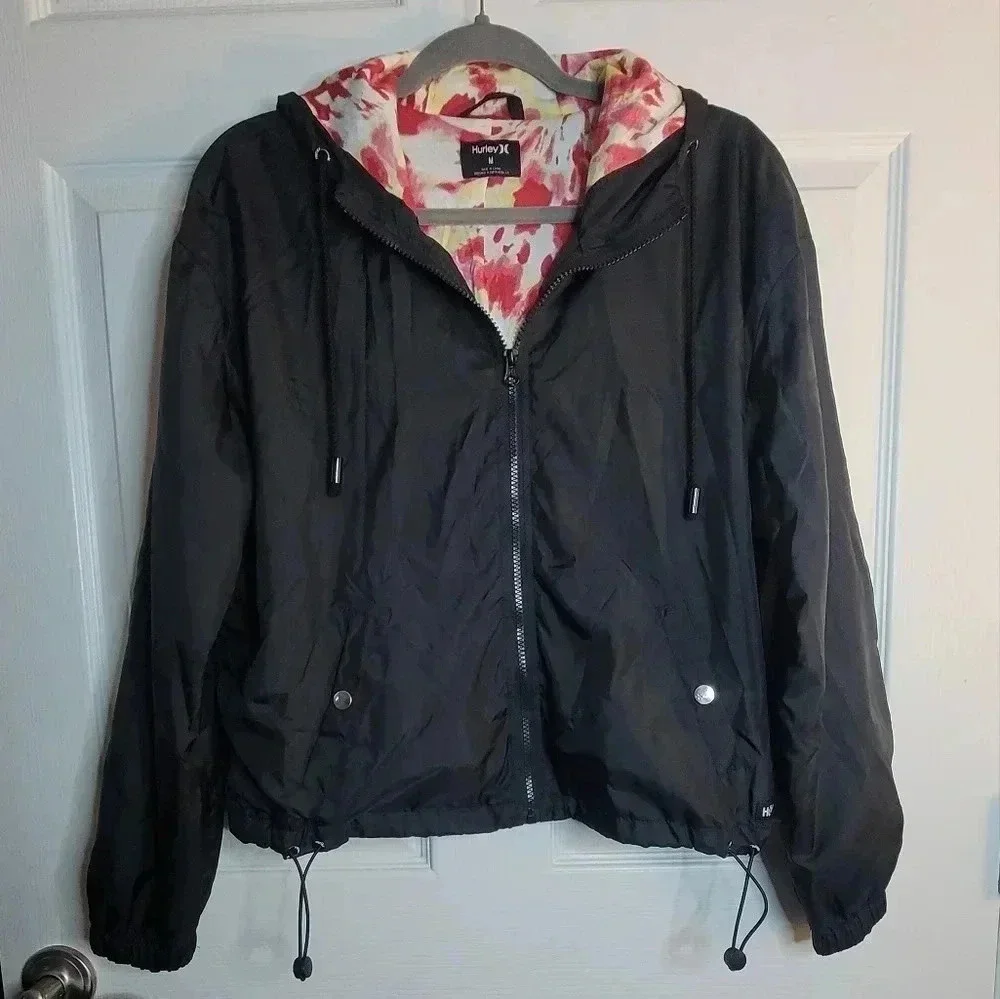 HURLEY Urban Windbreaker Hoodie, Women's Jacket.  Size Medium - Picture 2 of 13